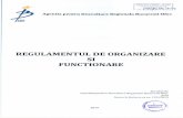  · regulament de organizare functionare cuprins: capitoluli prevederi generale principii obiective capitolul2 organizarea structurala compartimentele