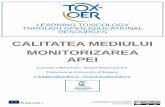 CALITATEA MEDIULUI MONITORIZAREA APEImoodle.toxoer.com/pluginfile.php/5220/mod_page/content/1/6.4.U2_ro.pdf · De mare importanta pentru pastrarea apei sunt instrumentele de luat