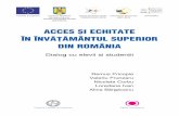 Accesul la învățământul superior în România · Introducere Lista tabelelor Tabelul 1. Riscul de abandon în funcţie de mărimea localităţii unde se află liceul (p. 34)