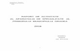 Raport primar pct. 1 - Oradea.ro primar pct. 1.pdf · municipiul oradea raport de activitate 2016 1 raport de activitate al aparatului de specialitate al primarului municipiului oradea