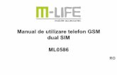 Manual de utilizare telefon GSM dual SIM ML0586 - lechpol.eu fileRO 3 1 Informatii generale 1.1 Cuvant inainte Inainte de utilizarea produsului, cititi cu atentie manualul de utilizare.