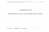 Capitolul 10 Programul de investitii prioritare - apaserv.eu. Cap 10 Programul de Investitii... · 10.4 lista investitiilor prioritare Prezentul capitol cuprinde o lista a masurilor