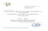 COLEGIUL “VASILE LOVINESCU” - agricolfalticeni.roagricolfalticeni.ro/personal didactic si auxiliar/management/documente... · 2 CAPITOLUL 1: INTRODUCERE Misiunea: Implicată în
