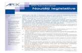APEX Team International Noutăți legislative · APEX Team International Anul 2017, Numărul 2 Noutăți legislative Cuprins: • Indicele prețurilor de consum folosit pentru plățile