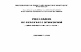 PROGRAMUL DE CERCETARE ŞTIINŢIFICĂ - ucdc.roucdc.ro/documente-cercetare/program-cercetare-2012-2013.pdf · de specialitate apărute în edituri naţionale, 2 monografii/dicţionare