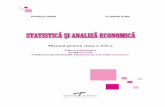 STATISTICĂ ŞI ANALIZĂ ECONOMICĂ · Ca disciplină ştiinţiﬁ că, statistica şi analiza economică prezintă importanţă atât pentru cunoaşterea realităţii economico-sociale