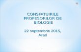 CONSFATUIRILE PROFESORILOR DE BIOLOGIE - fizchimarad.ro · metodice, la nivel județean, solicitate în cadrul activității de inspecție de specialitate din anul școlar 2014-2015.
