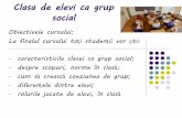 Clasa de elevi ca grup social · La nivelul clasei de elevi putem vorbi despre scopuri, roluri, norme şi coeziunea grupului. ... dezvoltarea resurselor personale etc. În organizaţii