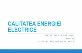 CALITATEA ENERGIEI ELECTRICE - electro.pub.ro · 2. un produs sau un serviciu fără deficiențe. Totalitatea problemelor legate de calitatea energiei constau în orice problemă