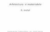 Arhitectura si materialele - Universitatea Spiru Haret · -forjare la rece sau cald -matritare – prin presare -laminare – rulare prin cilindri -profilare – asemanatoare laminarii