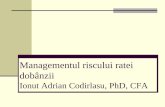 Riscul ratei dobânzii - DOFINdofin.ase.ro/acodirlasu/lect/riskmgdofin09/intriskmng.pdf · Modificări paralele ale curbei de randament (parallel yield curve shift) – atunci când