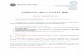 FACULTATEA DE EDUCAŢIE FIZICĂ ŞI SPORT Educasport.ubbcluj.ro/.../01/Admitere-2019-Licenta-criterii-si-calendar-KMS.pdf · Ponderea examenului scris/testului la Biologie este de