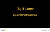 Cluj IT Cluster - cdn.cursdeguvernare.ro · in conexiune cu strategii S2) – Romania nu este printre ele! Obiectiv major: • Cel putin un DIH / regiune de dezvoltare pana in 2020