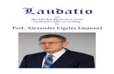 laudatioEm pag. 1 - upb.ro · cariera și profilul Profesorului Alexander Eigeles EMANUEL de la Departamentul de Calculatoare și Inginerie Electrică al Insti-tutului Politehnic