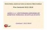 Plan Sectorial 2015-2018 ADER 3.1.2. GESTIONAREA ... · Colecţia ex situ de cireş (Prunus avium L.) de la ICDP Piteşti a fost reorganizată în primăvara anului 2013 şi cuprinde