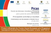 Principalele activități și rezultate - picas.org.ro fileProiect cofinanţat din Fondul Social European prin Programul Operaţional Sectorial Dezvoltarea Resurselor Umane 2007-2013