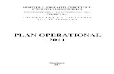 PLAN OPERA łIONAL 2011 - upt.ro operationale 2011... · o Oboseala termica a materialelor; o Materiale şi tehnologii avansate în fabricarea autovehiculelor; o Modelarea şi simularea