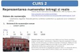 CURS 2 - phys.ubbcluj.rovasile.chis/cursuri/info/c02ppt.pdf · Reprezentarea numerelor reale în virgulă mobilă - un tip superior de reprezentare, astfel concepută încât la depăşire
