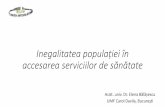 Inegalitatea populației în accesarea serviciilor de sănătatesanatateromania.ro/.../2018/10/9_-_Dr._Elena...serviciilor_de_sanatate.pdf · europene (2014-2020) ... Agenda Europa
