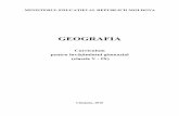 GEOGRAFIA - mecc.gov.md · Disciplina Geografia are statut de disciplină obligatorie în treapta gimnazială. Curriculumul şcolar de geografie pentru clasele a V-a – IX-a reprezintă