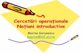 Cercet ri opera ionale Cercetări operaţionale No iuni ...gorunescu/courses/curs/curs1.pdf · operationale. Problem solving. Problem solving. Problem solving. Exemplu-procesul de