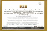 SR EN ISO 14001:2015 (ISO 14001:2015) - nuclear.ro · c E R T I F I c SRAC certified organizatia/ certifies the organisation A ac.-editat peutm CERI'IFICARE SREN ISO/CEI 17021-1:2015