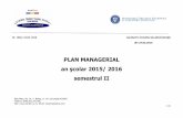 Plan managerial sem II 2015-2016 - avlaicubm.tpsvision.ro · Gestionarea, modernizarea, dotarea eficient ă a bazei materiale şi a infrastructurii unit ăţ ii de înv ăţă mânt