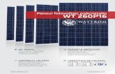 Panoul fotovoltaic policristalin WT 260P16 - agmasolar.ro · este un panou solar robust, alcătuit din 60 celule solare. Modulul poate ﬁ inclus în aplicaţii on/off-grid. CONTROLUL