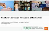 Nivelul de educatie financiara al Romanilor · GfK Custom Research ARB - Nivelul de educatie financiara Iulie 2011 Gradul declarat de cunoastere a termenilor bancari legati de creditare