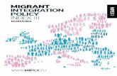 MIGRANT INTEGRATION MIPEX POLICY III INDEX III · Aceasta reprezintă o traducere concentrată a publicaţieției Migrant Integration Policy Index III cuprinzând a prezentare de