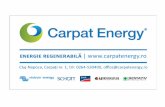 Cine este Carpat Energy - centi.ro · - Carpat: apartenenta la spatiul romanesc (muntii Carpati) - Energy: energie in prima limba de circulatie internationala - Logo-ul Carpat Energy: