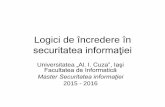 Logici de încredere în securitatea informaţieimasalagiu/pub/Logici de incredere.pdf · • Fiecare coordonator de lecție (seminar/laborator) va stabili îns (și alte) cerinţe