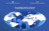 INVESTIŢIILE STRĂINE DIRECTE - cmedia.romaniatv.net · Investiţiile străine directe în România în anul 2012 – Prin repartizarea în anul 2012 a unor importante sume ca dividende