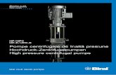 HP/HPC HP-E/HPC-E Pompe centrifugale de înaltă presiune · Alimentare cu apă Wasserversorgung ... şi la alegerea pompei corecte, la diagnosticarea erorilor şi cu indicaţii pentru