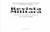 Ministerul Apărării al Republicii Moldova Academia ... · REVISTA MILITARĂ nr. 2 (4) 2010 5 scenarii realiste de reglementare. În ciuda anumitor deosebiri de mentalitate, precum