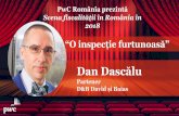 PwC România prezintă Dascalu_O inspectie furtunoasa.pdf · Servicii intra-grup: IT suport producție expansiune alte servicii 02 Prețuri de transfer: pro-activ 03 vs. reactiv 01