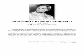 HORTENSIA PAPADAT BENGESCU - arhiva.bibmet.ro · Bogata operă a d-nei Papadat-Bengescu îşi schimbă aspectele pe măsura noi-lor contribuţii; de la lirismul iniţial şi lucida