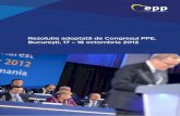 Rezolutie adoptată de Congresul PPE, București, 17 – 18 ... · europene se bazează pe o comunitae ct onstruită pe principiile responsabilitătii și solidaritătii, ... ridicat