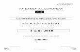 PROCES-VERBAL - europarl.europa.eu · referitoare la guvernanța economică în UE și zona euro și la supravegherea bugetelor naționale, urmată de o rundă de întrebări adresate