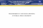 TRANSPARENCY AND DATA OPENING IN PUBLIC PROCUREMENT publice/5_EN.pdfAcest proiect este finanţat de către Uniunea Europeană Acest proiect este implementat de IDIS „Viitorul”