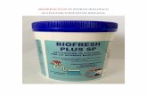 BIOFRESH PLUS SP SPURGO BIOLOGICO … · colectivităţi; pentru tratarea apelor uzate provenite din industria alimentară, abatoare, ferme de animale, conducte, puțuri, rezervoare
