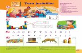 Unde? Ţara jucăriilor Ce? · b) Despărţiţi în silabe denumirile cuvintelor ilustrate şi scrieţi în numărul acestora. Fiecare are o meserie 1. 3. Coloraţi diferit literele