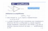 AO – amplificator · 2 / 16 AO cu reactie negativa - amplificator Ce posibilitati avem pentru conectarea intrarilor ? RN , mentine automat vD la zero = ↑ ↑ − ↑ ↓ vD 0