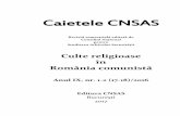 Caietele CNSAS · Consiliul Naţional pentru Studierea Arhivelor Securităţii Bucureşti, str. Matei Basarab, nr. 55-57, sector 3  Caietele CNSAS, anul IX, nr. 1-2 (17-18)/2016