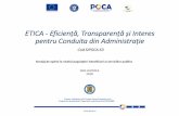 ETICA - Eficiență, Transparență și Interes pentru Conduita ... EUROPEAN... · (chestionarul face referire la funcționarul public din primării, consilii județene, instituții