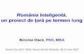 România Inteligentă, un proiect de țară pe termen lung ... · - proiect de țară pe termen lung • Un proiect pilot ”AlbaIulia 2018 - orașinteligent”reușitpoate fi începutul
