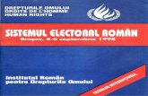 SISTEMUL - irdo.roirdo.ro/irdo/pdf/820_ro.pdf · Sistemul Electoral Român, care reprezintă tema seminarului nostru - este o componentă importantă a Statului de Drept. Nici acest
