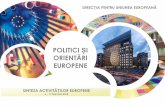 POLITICI ȘI - cdep.ro · cadrul Agendei Urbane a UE au fost deja elaborate 3 din cele 12 planuri de acțiune, și anume cele privind sărăcia urbană, integrarea migranților și