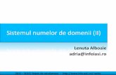 Sistemul numelor de domenii (II) - fenrir.info.uaic.rofenrir.info.uaic.ro/~adria/teach/courses/net/files/9rc_SistemulNume... · •RR – inregistrari in baza de date DNS –Tipuri: