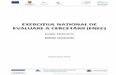 EXERCIȚIUL NAȚIONAL DE EVALUARE A CERCETĂRII (ENEC) specific al evaluatorului pentru Stiintele...Exercițiul Național de Evaluare a ercetării („ENE” sau „exercițiu”)